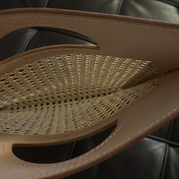 Leather and rattan handbag - Picture 5 of 5